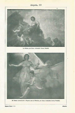 LAMINA ESPASA 33672: La Musica y El Tiempo presentando a España ante la Historia, por Goya