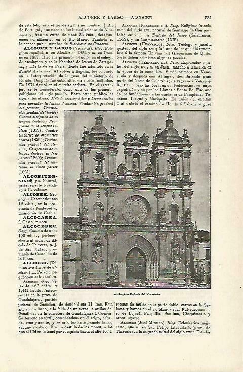 LAMINA ESPASA 33661:Monasterio de Alcobaça