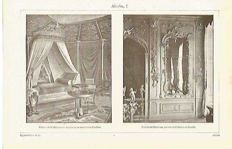 LAMINA ESPASA 33658: Palacio de la Malmaison, habitacion de Josefina 