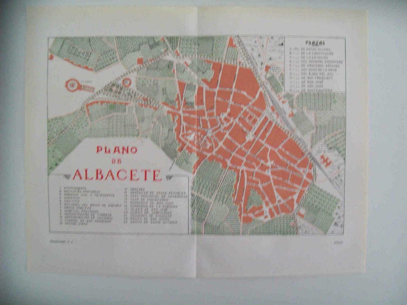 LAMINA ESPASA 33623: Plano de Albacete