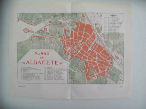 LAMINA ESPASA 33623: Plano de Albacete
