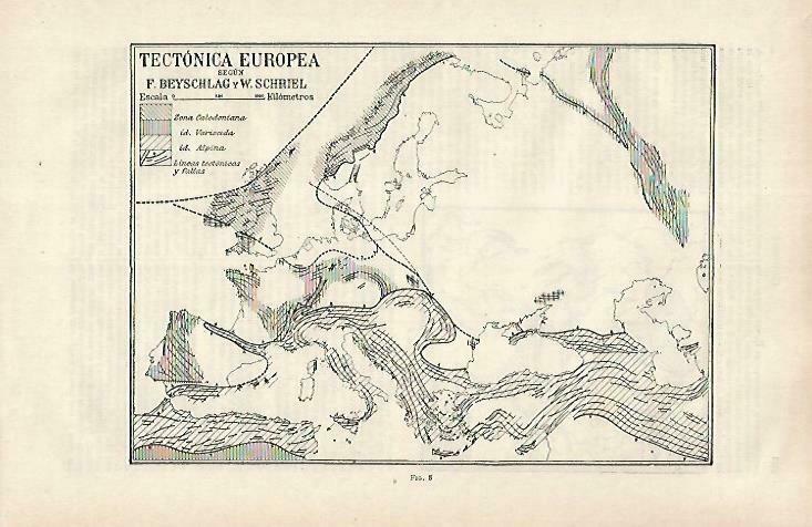 LAMINA ESPASA 33584: Mapa de la Tectonica Europea
