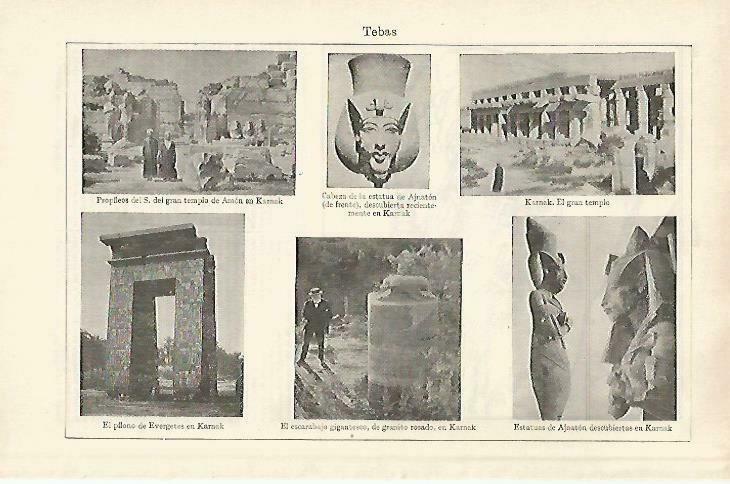 LAMINA ESPASA 33580: Restos arqueologicos de Tebas, Egipto