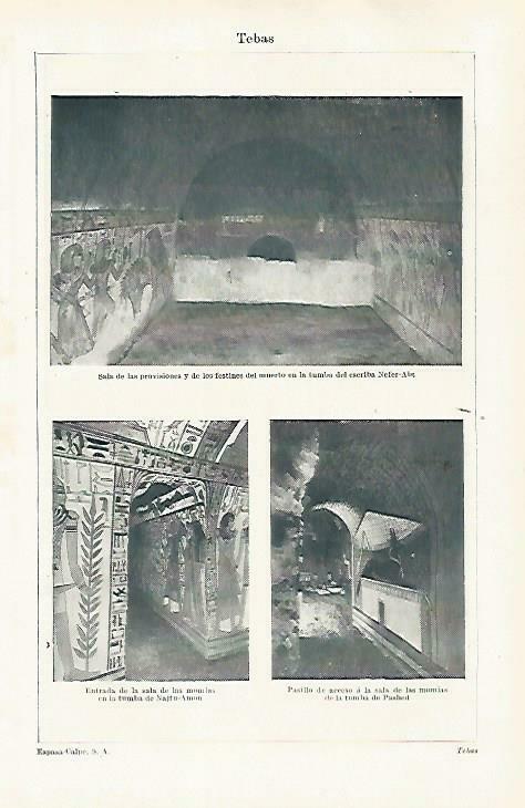LAMINA ESPASA 33579: Tumba de Tebas, Egipto