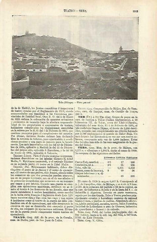 LAMINA ESPASA 33577: Vista general de Teba, Malaga