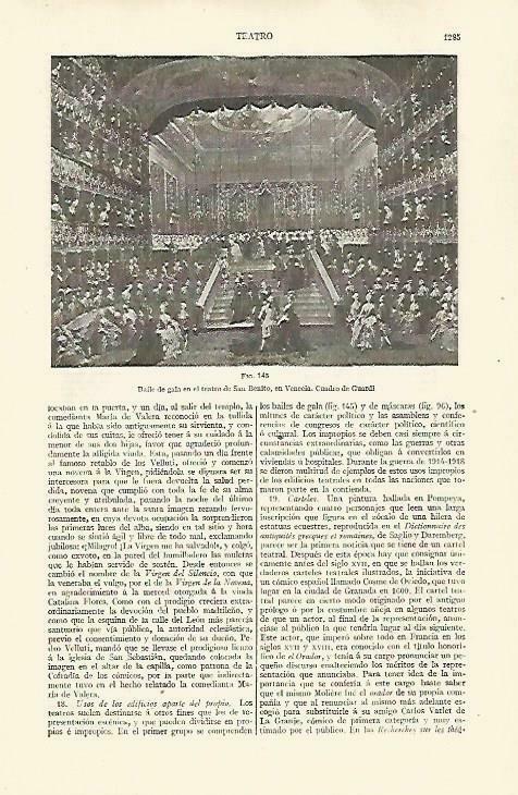 LAMINA ESPASA 33575: Baile de gala en el teatro San Benito de Venecia