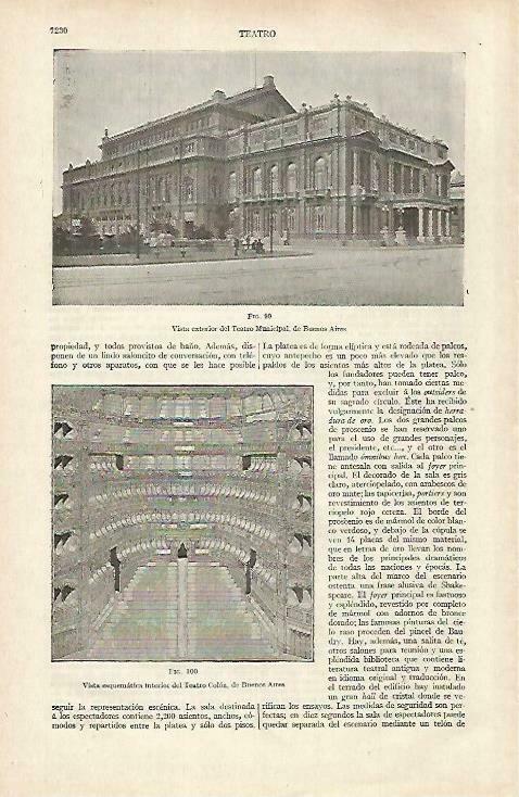LAMINA ESPASA 33561: Teatro Municipal de Buenos Aires