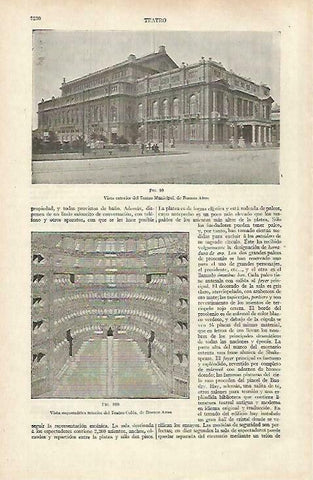 LAMINA ESPASA 33561: Teatro Municipal de Buenos Aires