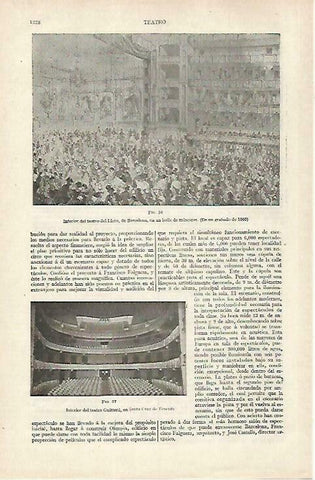 LAMINA ESPASA 33560: Interior del Liceo de Barcelona