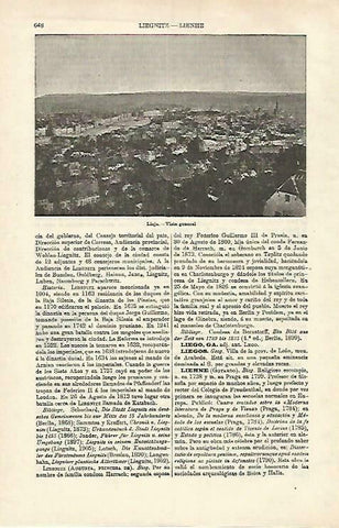 LAMINA ESPASA 33258: Vista general de Lieja, Belgica