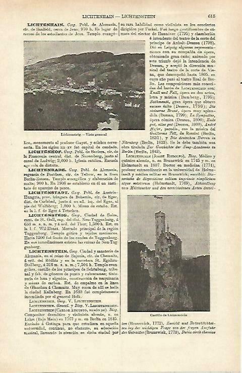 LAMINA ESPASA 33249: Castillo de Lichtenfels, Alemania