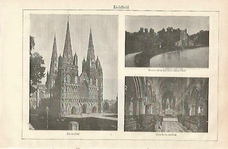 LAMINA ESPASA 33246: Catedral e iglesia de Saint Chad en Lichfield, Inglaterra