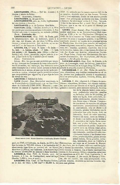 LAMINA ESPASA 33243: Observatorio Lick en California