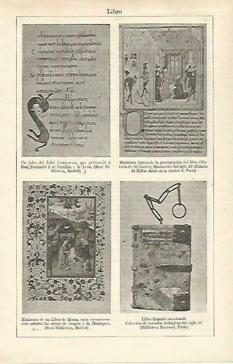 LAMINA ESPASA 33240: Liber Canticorum, Historia de Alejandro, Libro de Horas y Libro encadenado