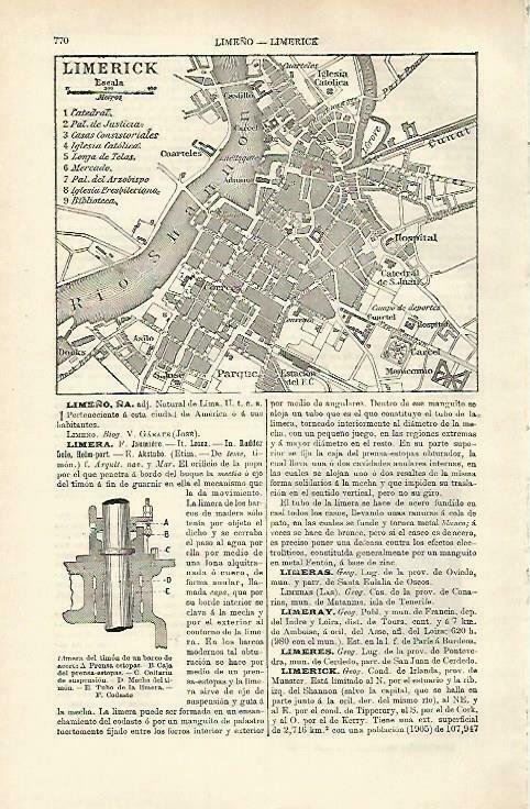 LAMINA ESPASA 33288: Plano de Limerick, Irlanda