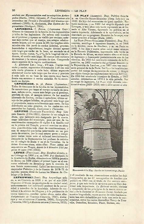 LAMINA ESPASA 33187: Monumento a Le Play en Paris