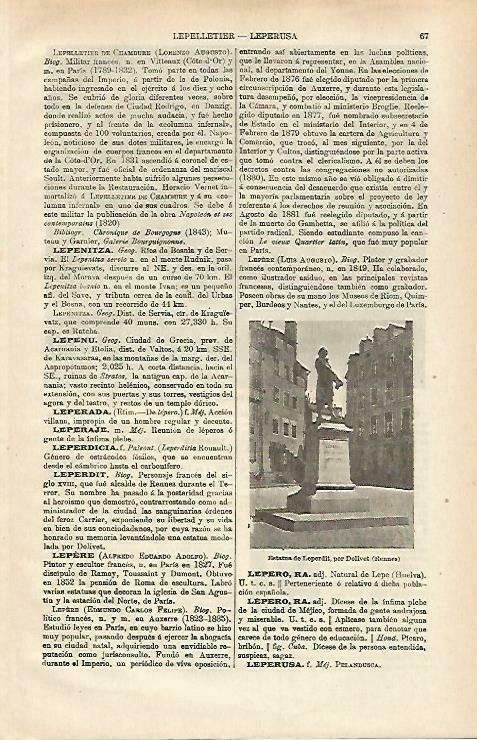 LAMINA ESPASA 33182: Estatua de Leperditt en Rennes