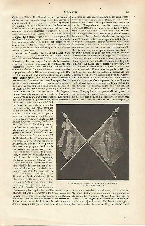 LAMINA ESPASA 33179: Estandartes de la Batalla de Lepanto
