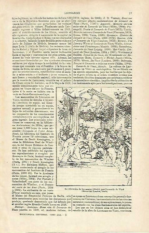 LAMINA ESPASA 33171: La adoracion de los magos, dibujo de Leonardo da Vinci