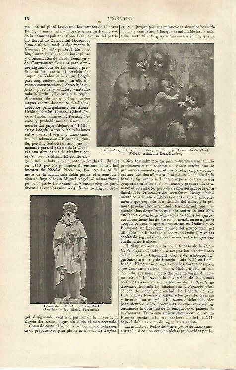 LAMINA ESPASA 33169: Leonardo da Vinci, por Pampaloni