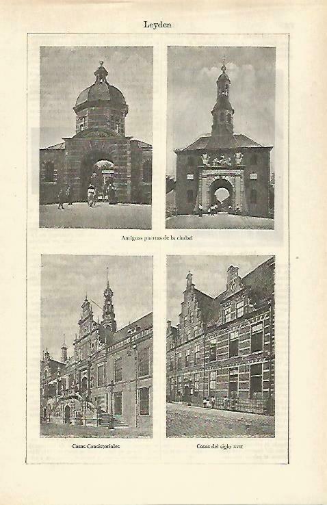 LAMINA ESPASA 33223: Puertas de Leyden, Holanda