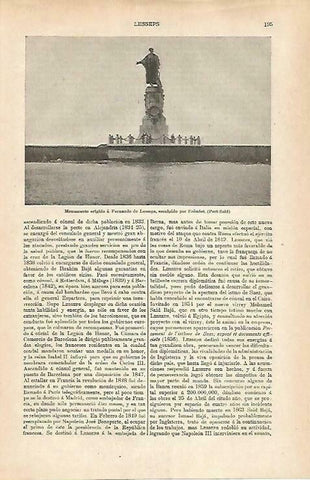 LAMINA ESPASA 33213: Monumento a Lesseps en Port-Said, Egipto