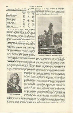 LAMINA ESPASA 33210: Monumento a Lesage en Vannes