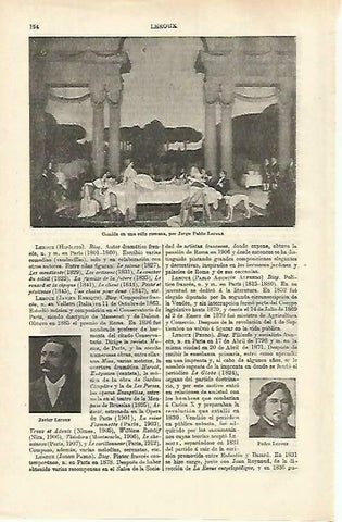 LAMINA ESPASA 33209: Comida en una villa romana, por J. P. Leroux
