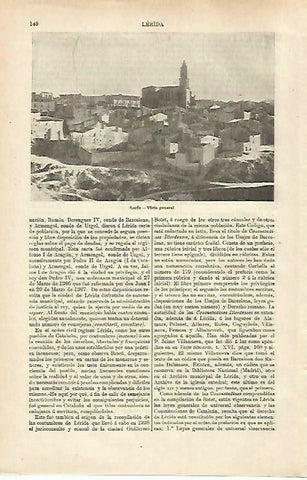 LAMINA ESPASA 33202: Vista general de Lerin, Navarra
