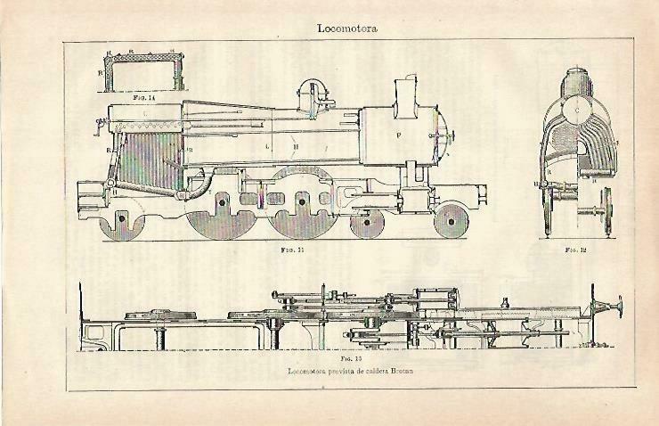 LAMINA ESPASA 33390: Locomotora con caldera Brotan