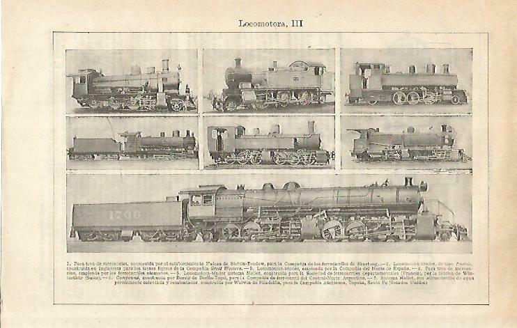 LAMINA ESPASA 33388: Locomotoras para diferentes trenes