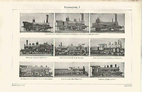 LAMINA ESPASA 33387: Tipos de locomotora