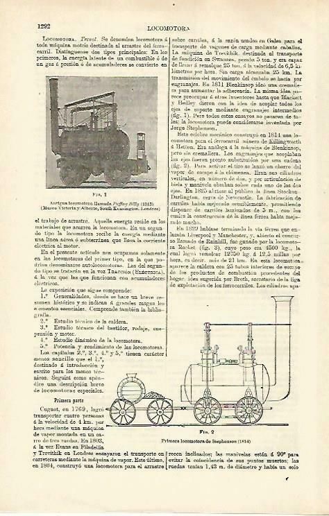 LAMINA ESPASA 33384: Locomotora Puffing Billy de 1813