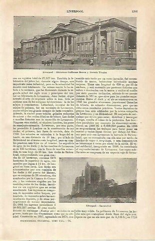 LAMINA ESPASA 33370: Biblioteca de Liverpool, Inglaterra