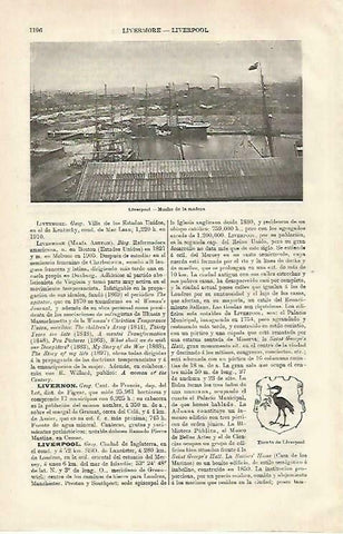 LAMINA ESPASA 33365: Muelle de la Madera de Liverpool, Inglaterra