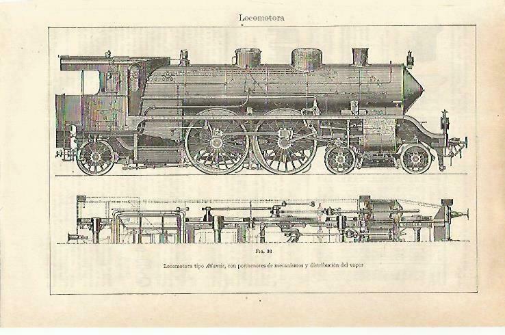 LAMINA ESPASA 33393: Locomotora tipo Atlantic