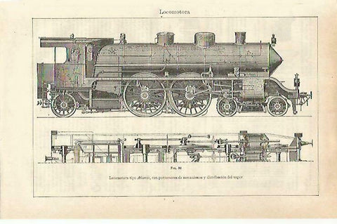 LAMINA ESPASA 33393: Locomotora tipo Atlantic