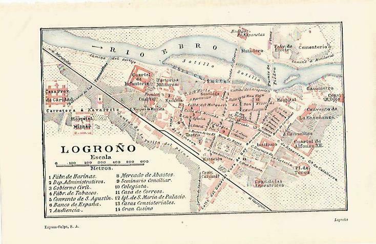 LAMINA ESPASA 33423: Plano de Logroño