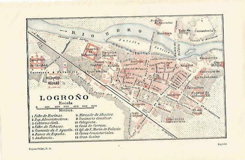 LAMINA ESPASA 33423: Plano de Logroño
