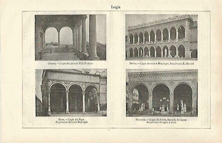 LAMINA ESPASA 33419: Logia de Padua, Genova, Siena y Florencia