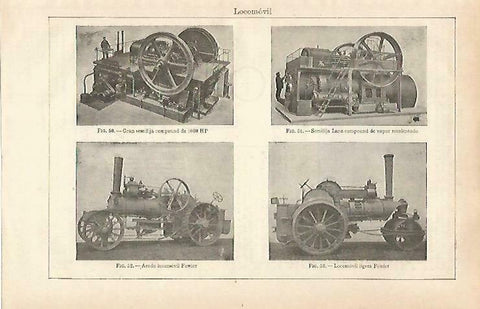 LAMINA ESPASA 33408: Arado locomovil Fowler
