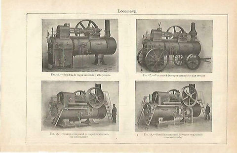 LAMINA ESPASA 33407: Locomovil de vapor