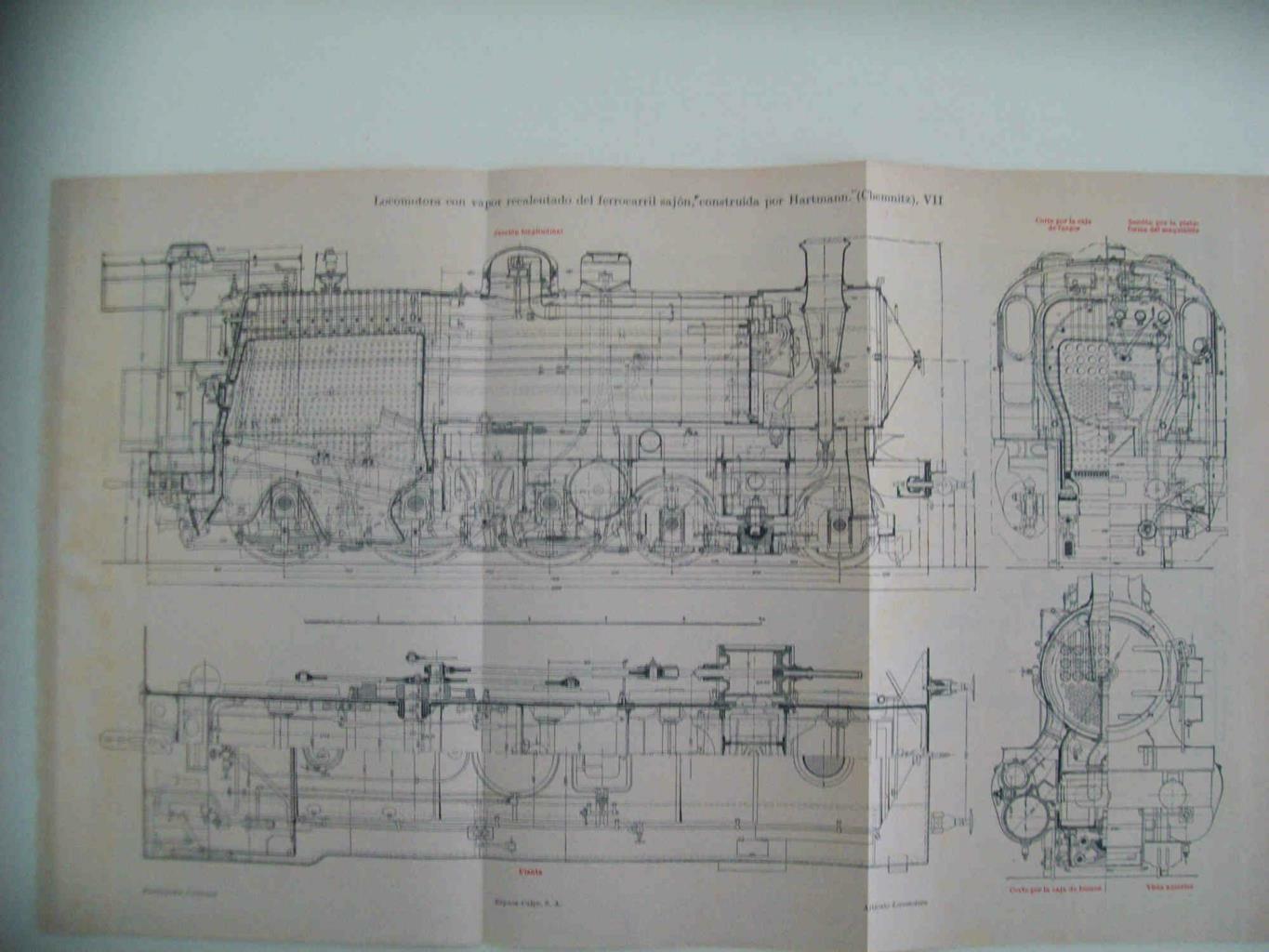LAMINA ESPASA 33396: Locomotora de vapor construida por Hartmann