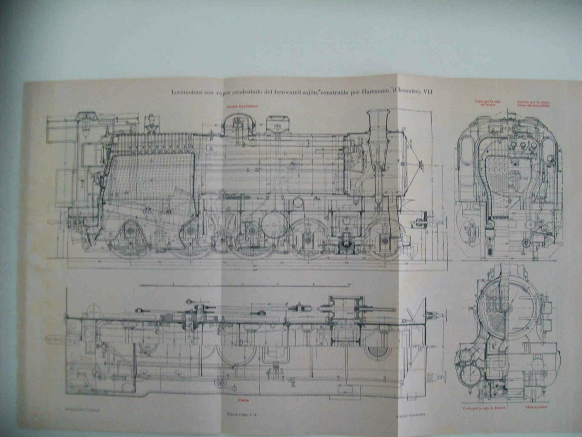 LAMINA ESPASA 33396: Locomotora de vapor construida por Hartmann