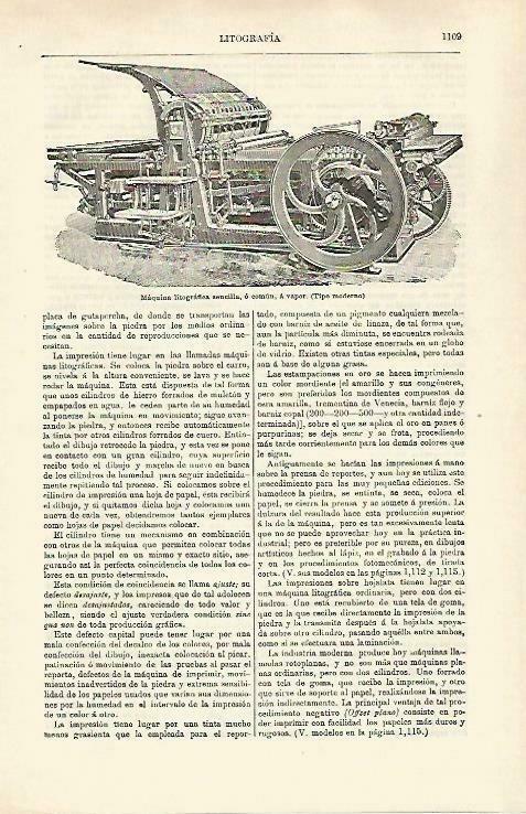 LAMINA ESPASA 33360: Maquina litografica
