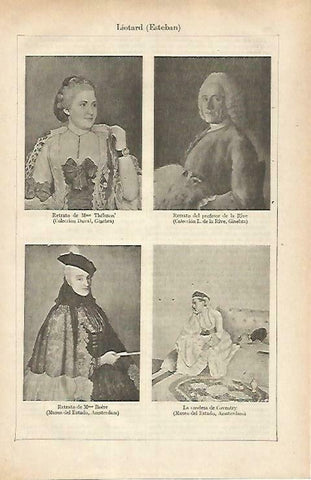 LAMINA ESPASA 33325: Retratos por E. Liotard
