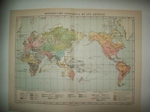LAMINA ESPASA 33312: Mapa mundial de las lenguas