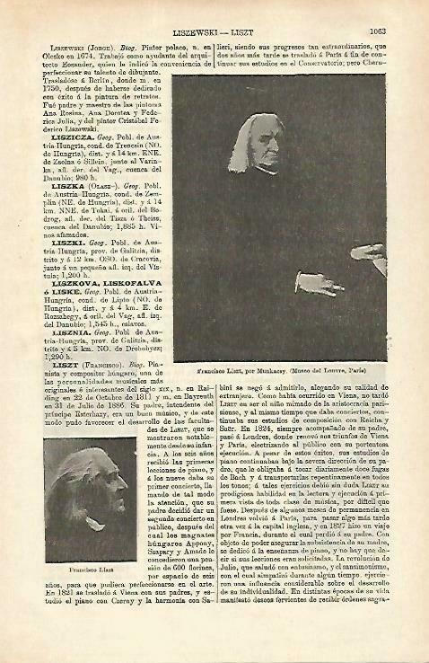 LAMINA ESPASA 33357: F. Liszt, por Munkacsy