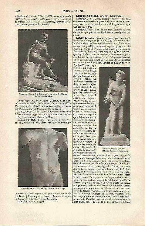 LAMINA ESPASA 33353: Hermes, Eros y torso por Lisipo