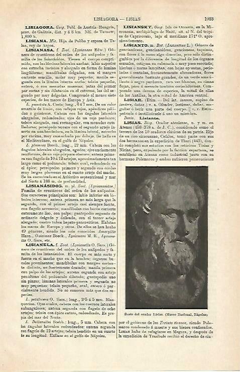 LAMINA ESPASA 33352: Busto del orador Lisias
